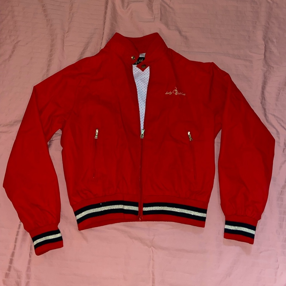 Red Baby Phat 2000’s era bomber jacket